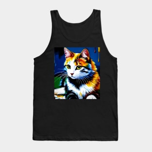 cat pictures line art Tank Top